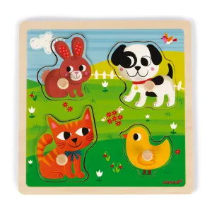 Tactile 4 Piece Puzzle - My First Animals