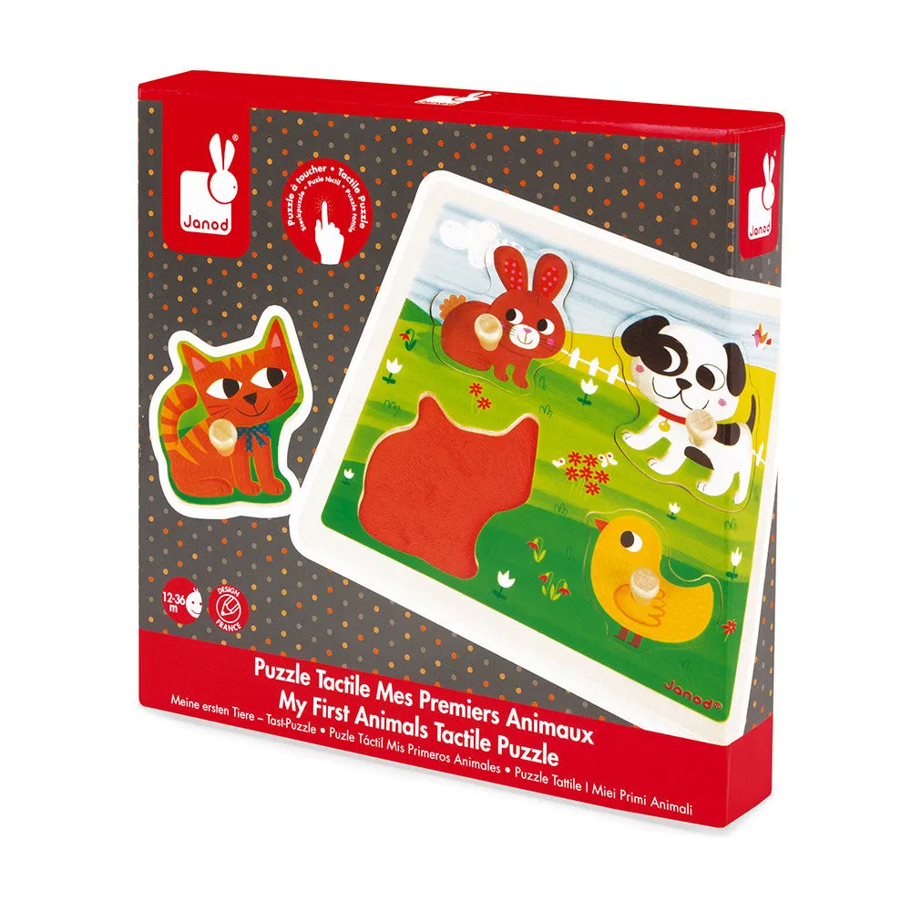 Tactile 4 Piece Puzzle - My First Animals