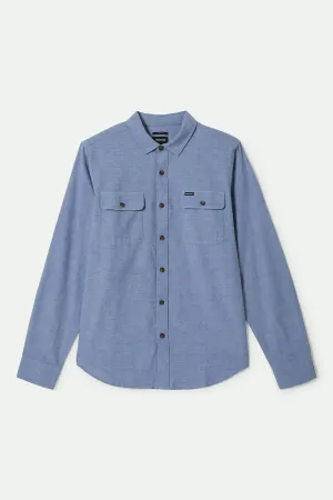 The Daily Cotton L/S Shirt - Medium Wash Chambrey Brixton