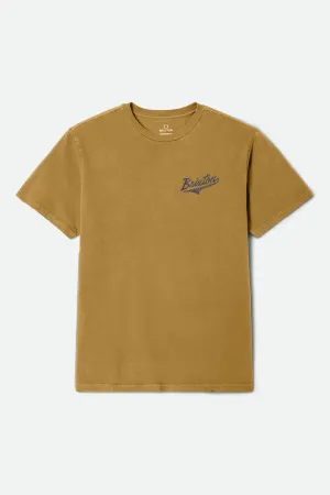 The League S/S Standard T-Shirt - Dijon Worn Wash Brixton
