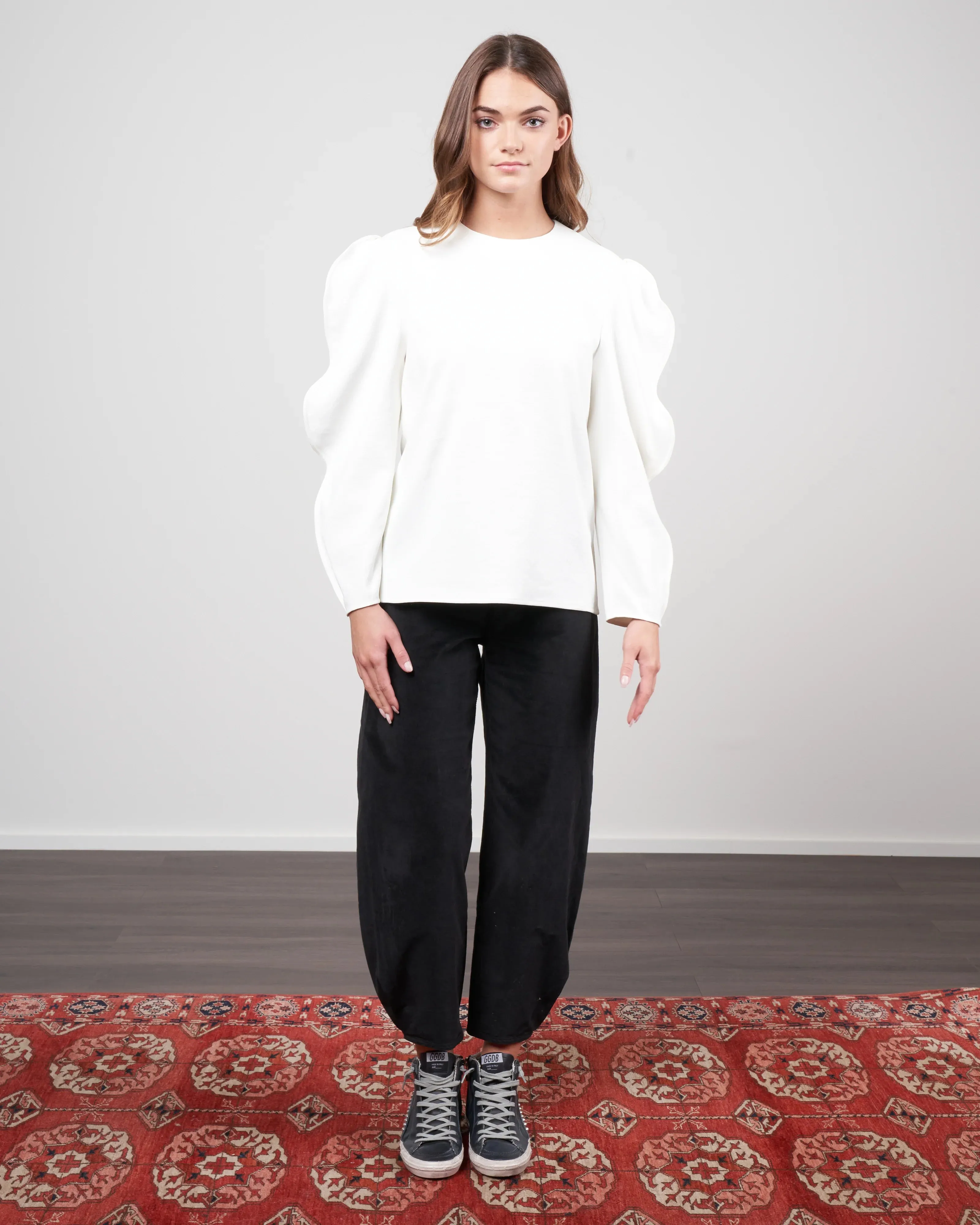 Tibi Brancusi Mid-rise Stretch Velvet Tapered Pants Black Sz 28 NWT