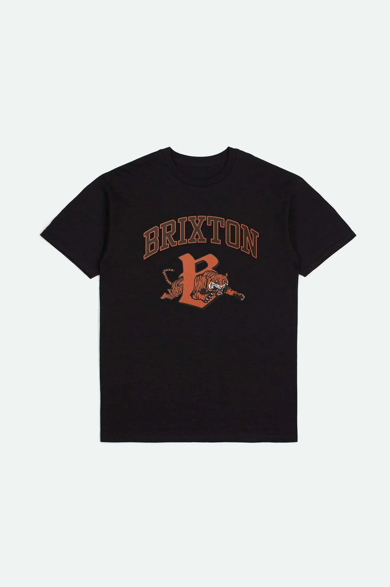 Tiger S/S Standard T-Shirt - Black Worn Wash Brixton