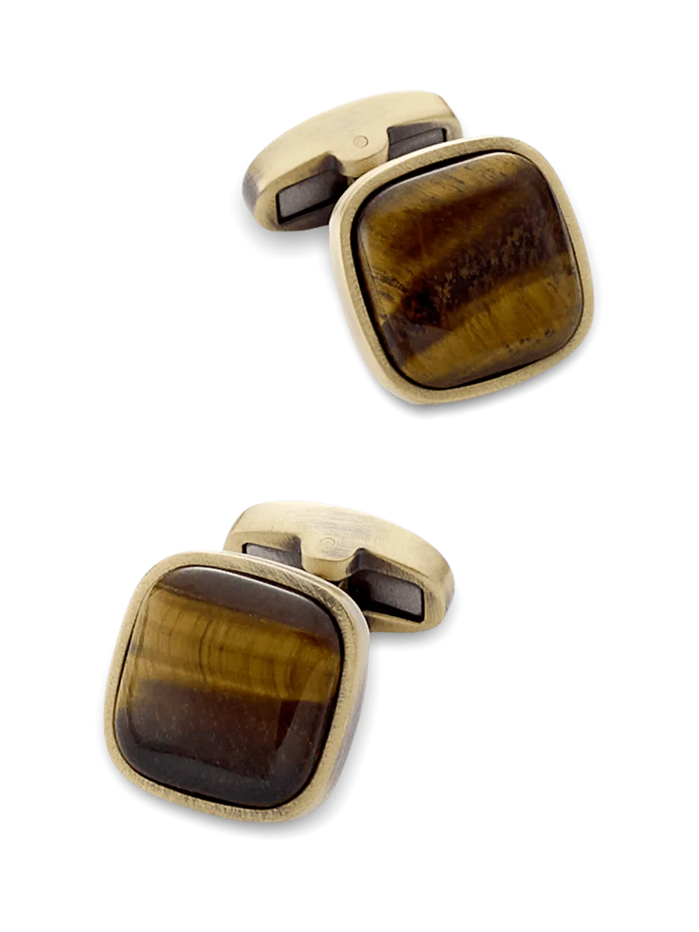 Tigers Eye Cufflinks - Brown