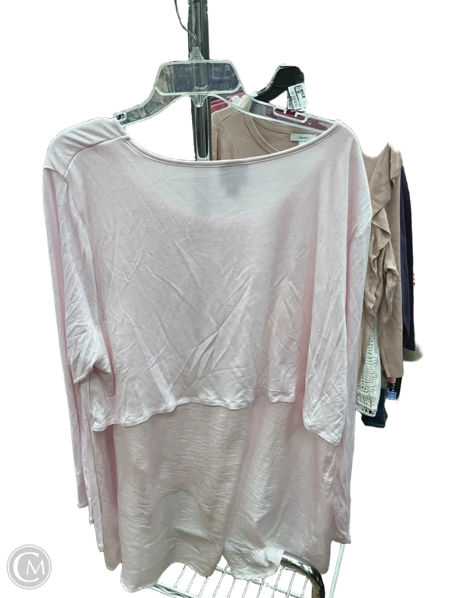 Top Long Sleeve By Ava & Viv In Pink, Size: 3x