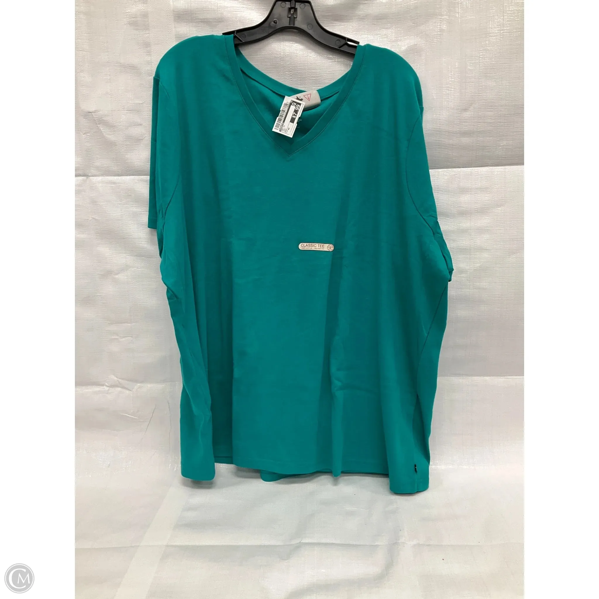 Top Short Sleeve By Venezia In Teal, Size: 4x