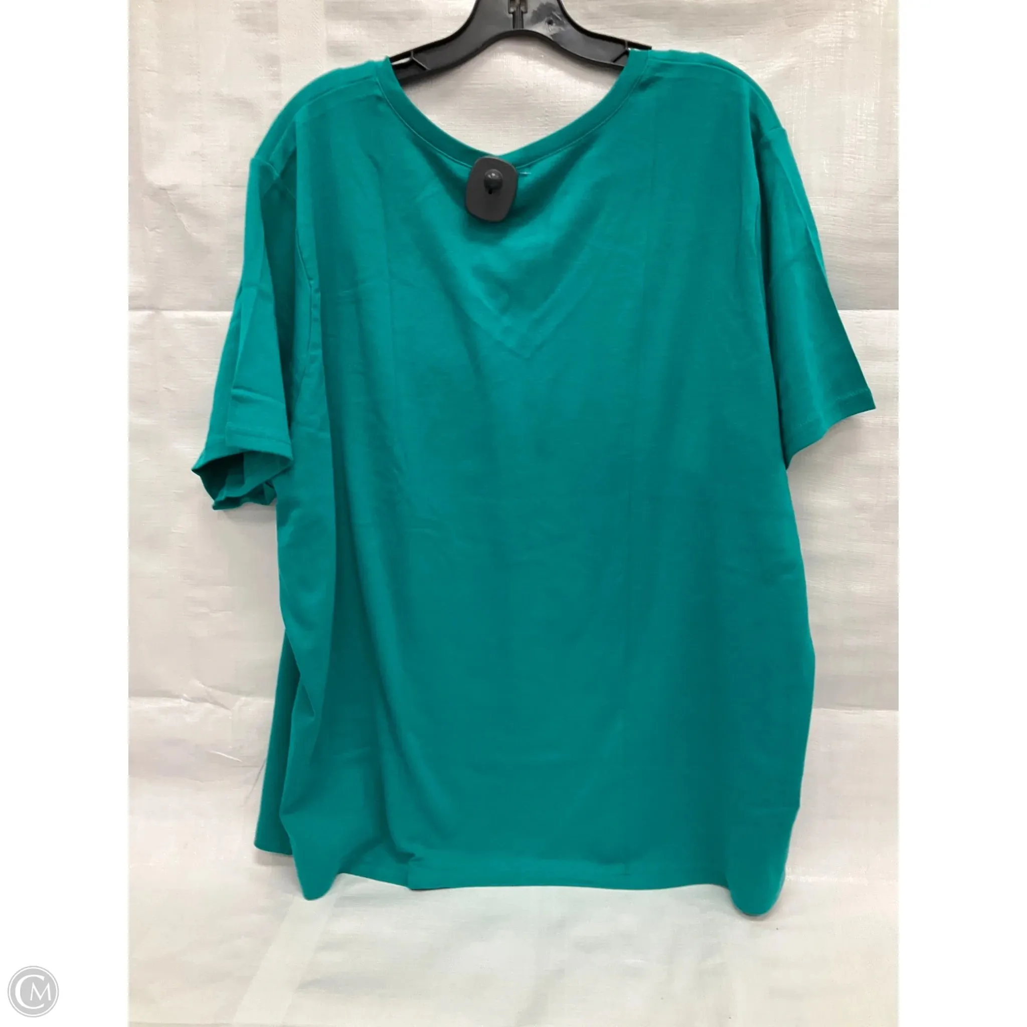 Top Short Sleeve By Venezia In Teal, Size: 4x