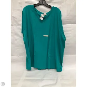 Top Short Sleeve By Venezia In Teal, Size: 4x