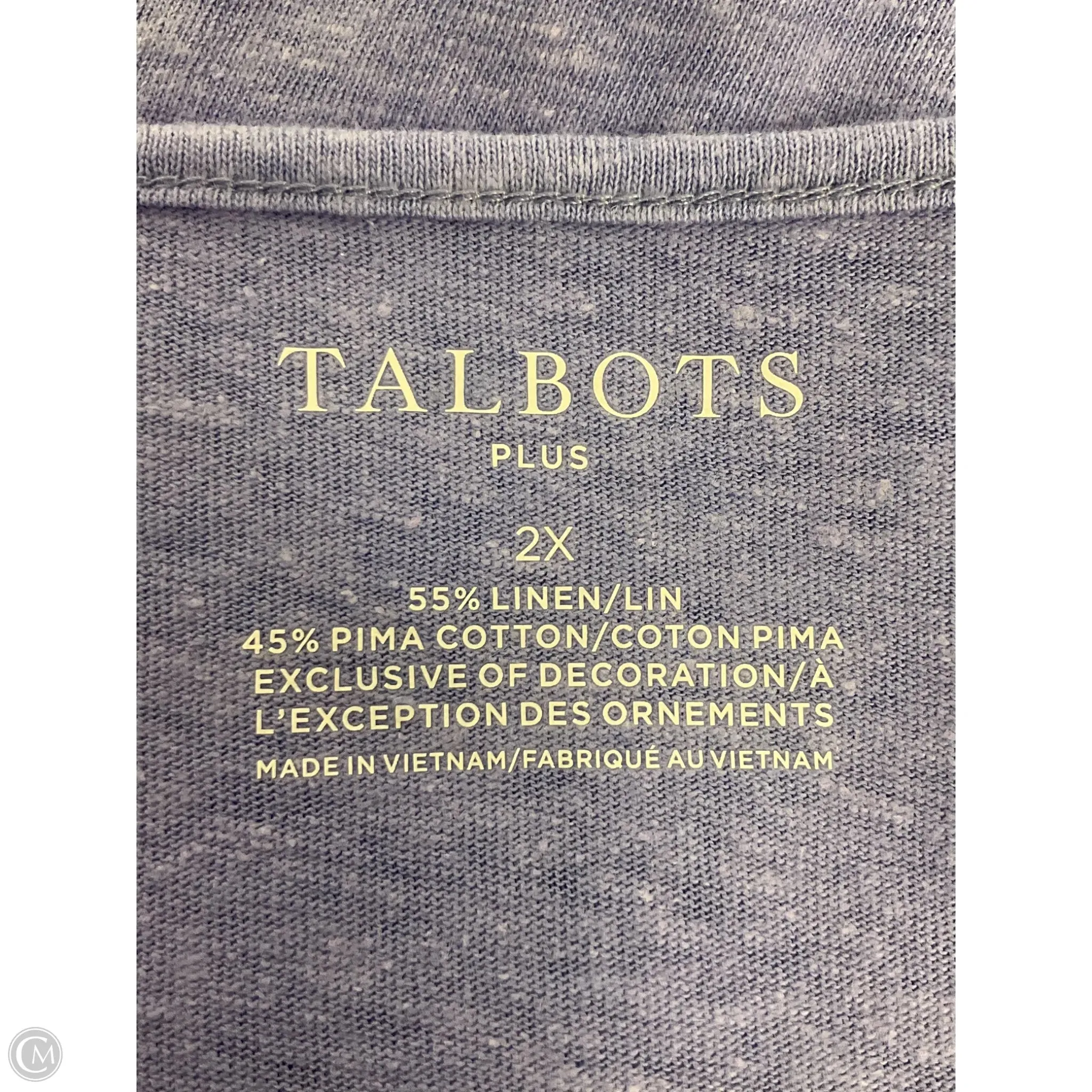 Top Sleeveless By Talbots In Purple, Size: 2x