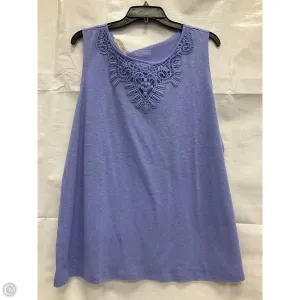 Top Sleeveless By Talbots In Purple, Size: 2x