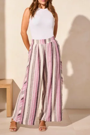 Tribal Wide Leg Striped Pants