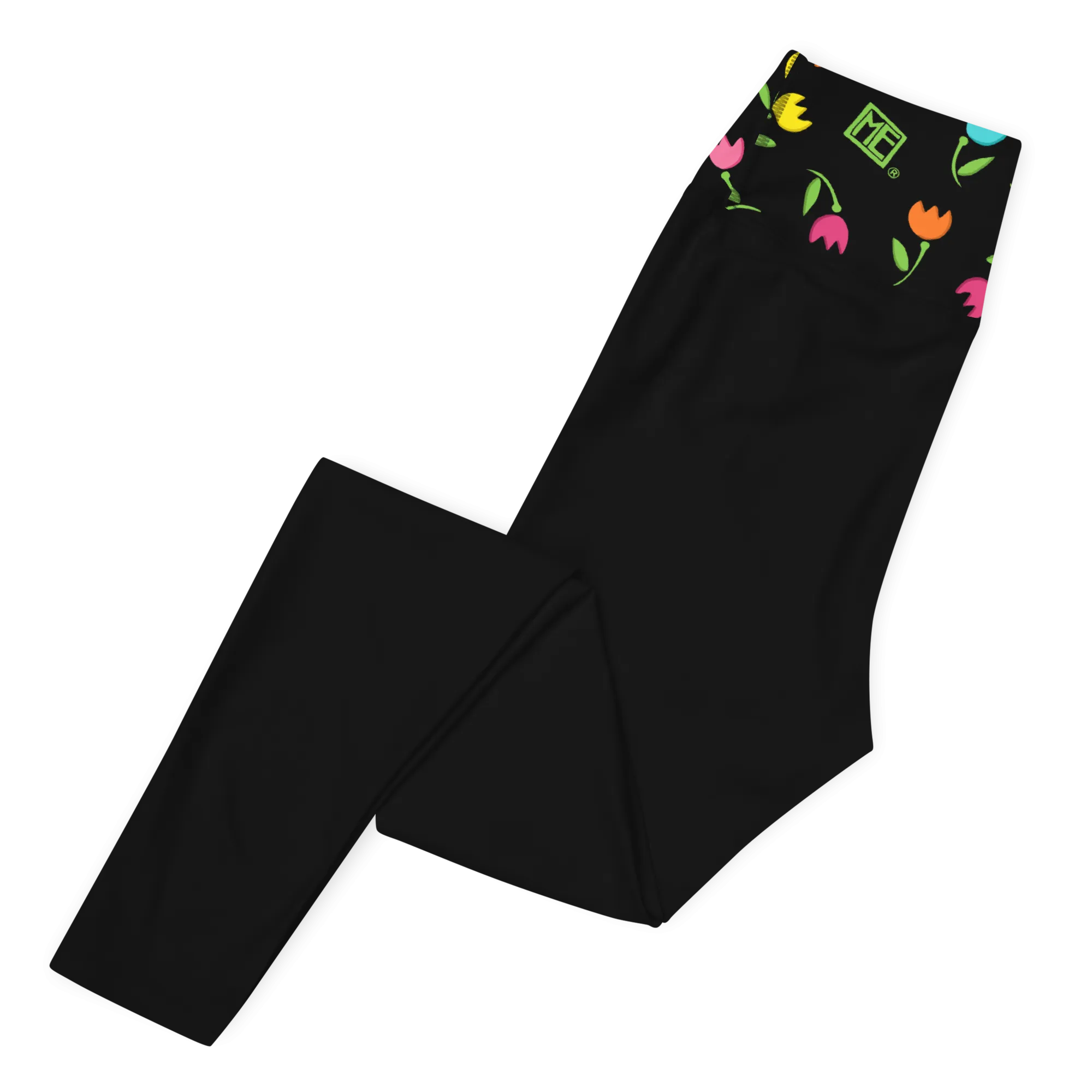 Tulips Banded Yoga Leggings