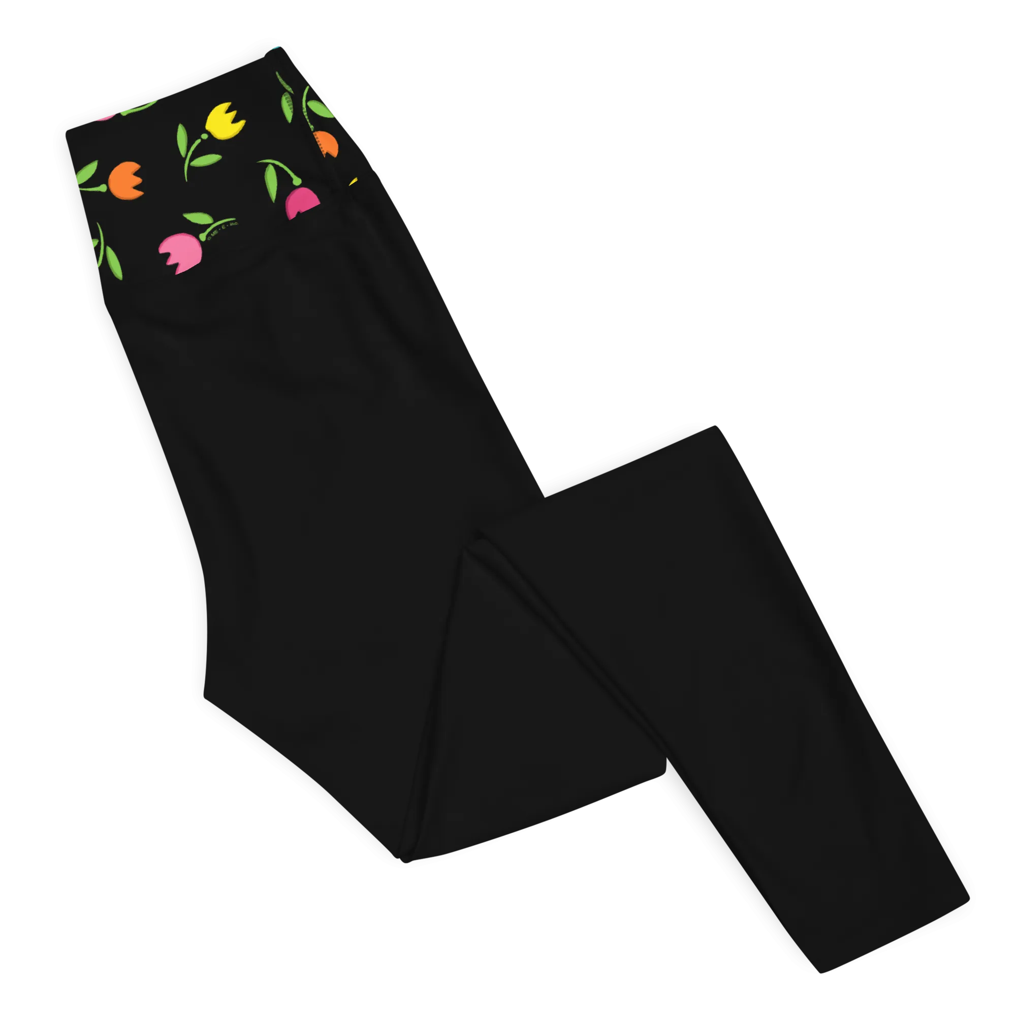 Tulips Banded Yoga Leggings