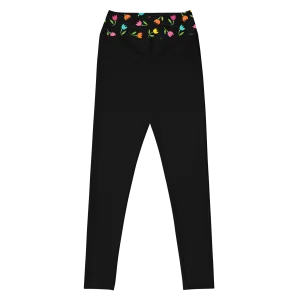 Tulips Banded Yoga Leggings