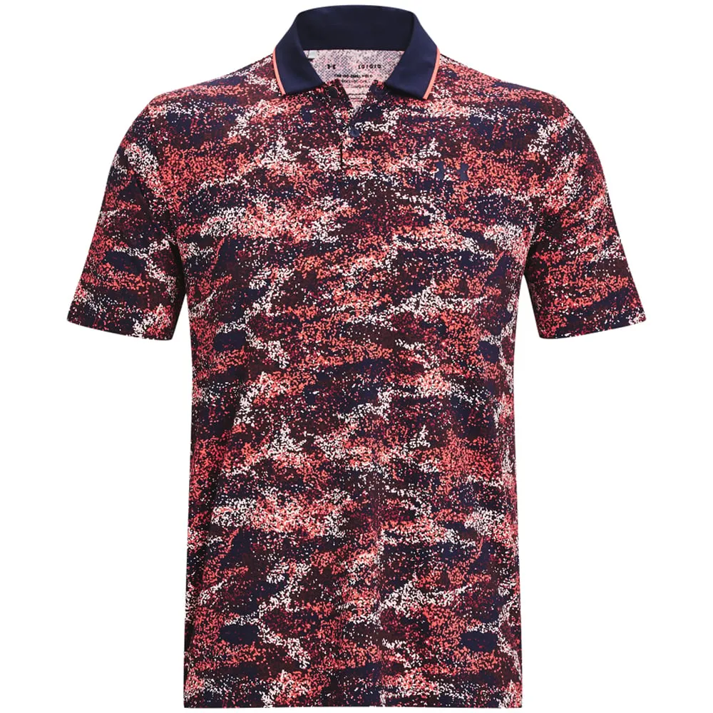 Under Armour Iso-Chill Edge Polo Shirt - Midnight Navy/Venom Red