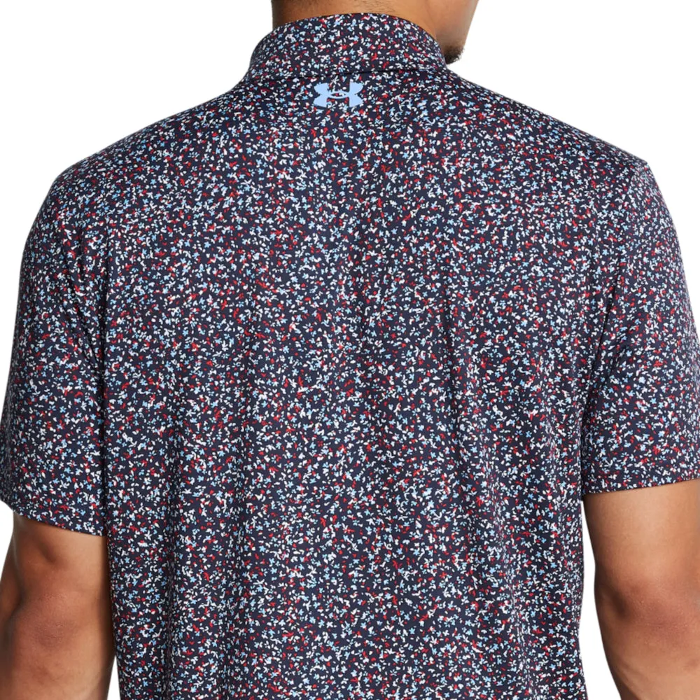 Under Armour Playoff 3.0 Printed Polo Shirt - Midnight Navy/Horizon Blue/Nimbus Blue