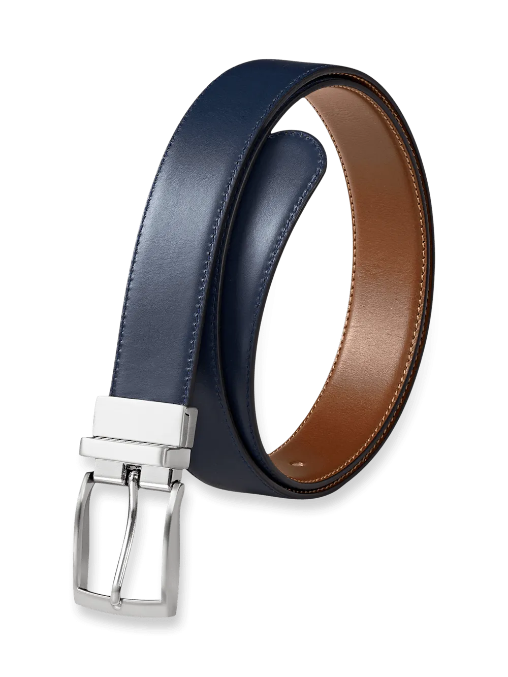 Wayne Reversible Belt - Navy/tan