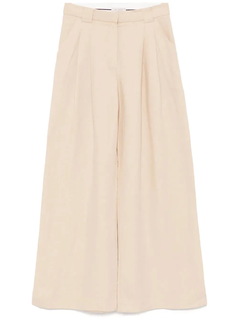 Wide Leg Pleat Pants in Dune