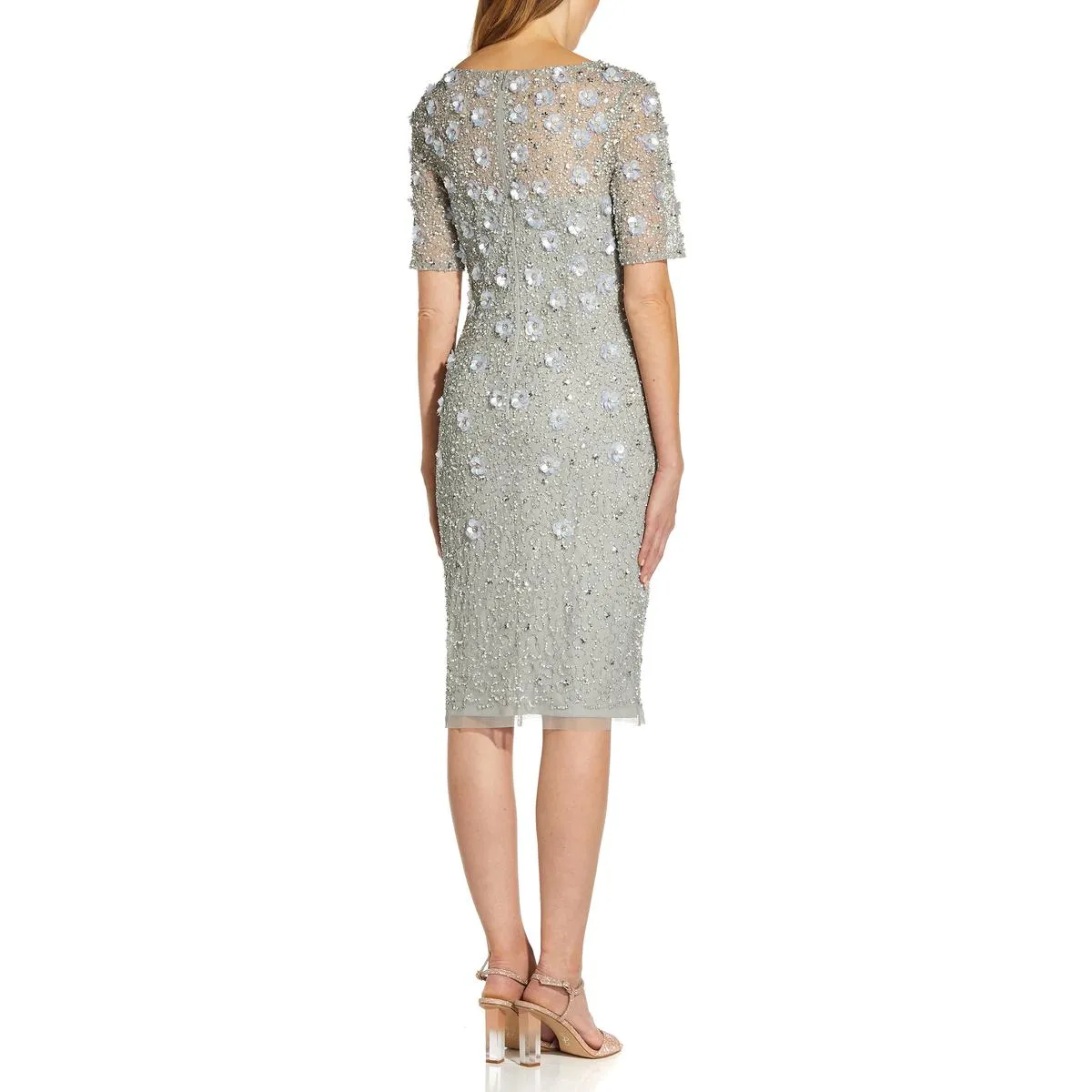 Womens Applique Maxi Cocktail and Party Dress