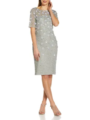 Womens Applique Maxi Cocktail and Party Dress