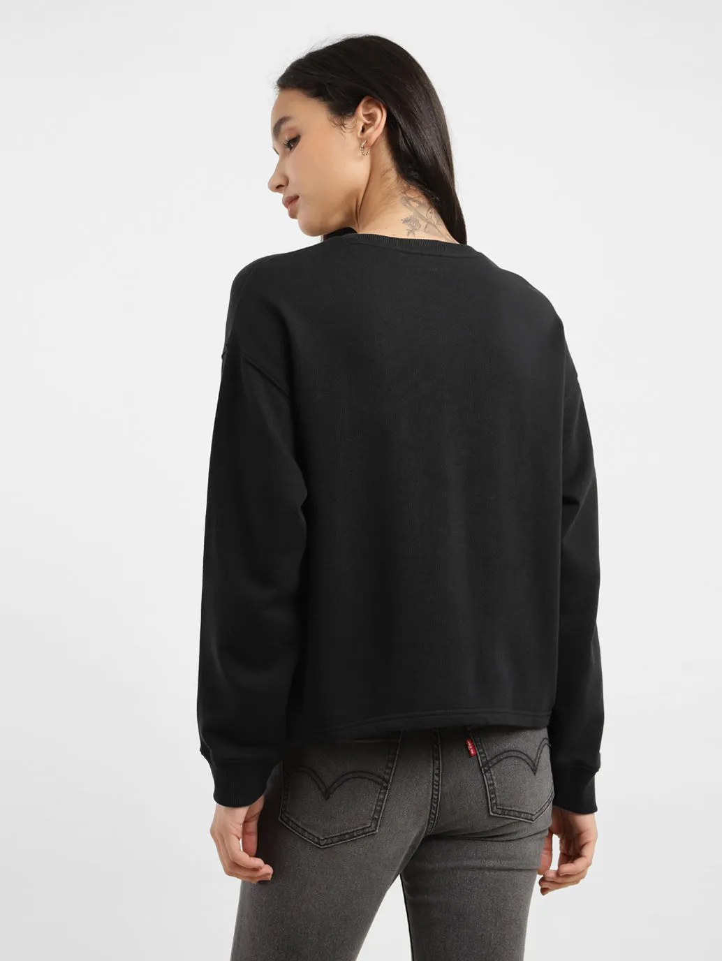 Women's Brand Logo Crew Neck Sweatshirt LEVI'S