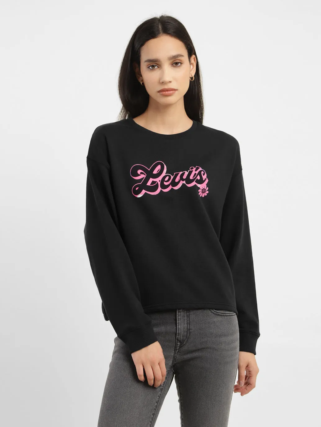 Women's Brand Logo Crew Neck Sweatshirt LEVI'S