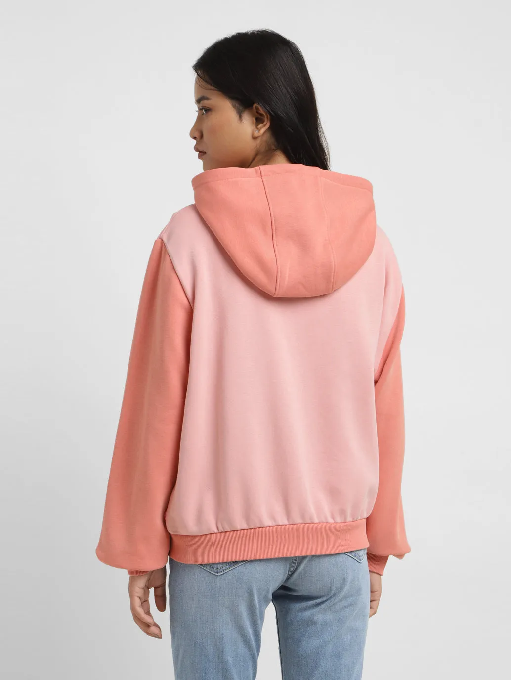Women's Colorblock Pink Hooded Sweatshirt LEVI'S