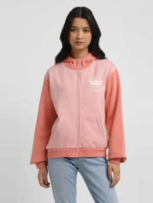 Women's Colorblock Pink Hooded Sweatshirt LEVI'S
