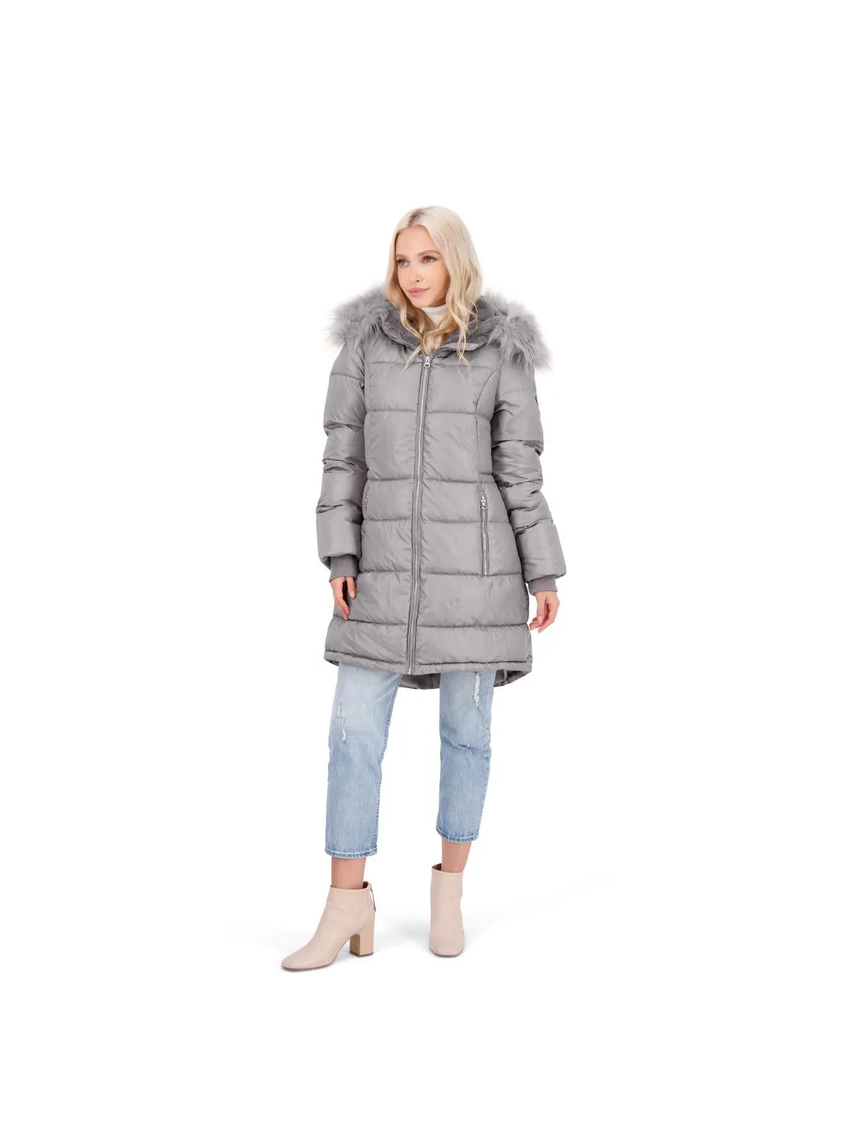 Womens Faux Fur Warm Puffer Coat