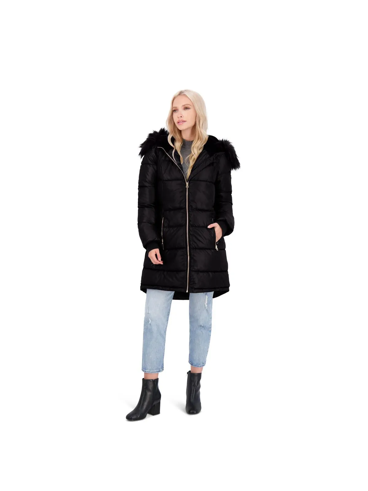 Womens Faux Fur Warm Puffer Coat