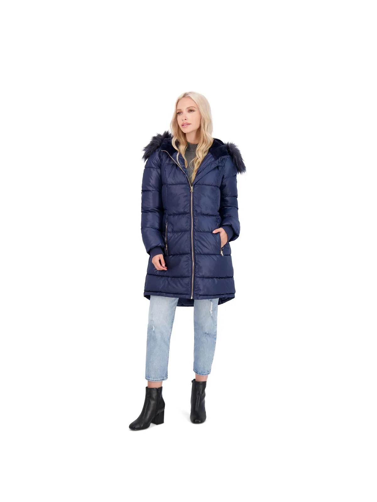 Womens Faux Fur Warm Puffer Coat