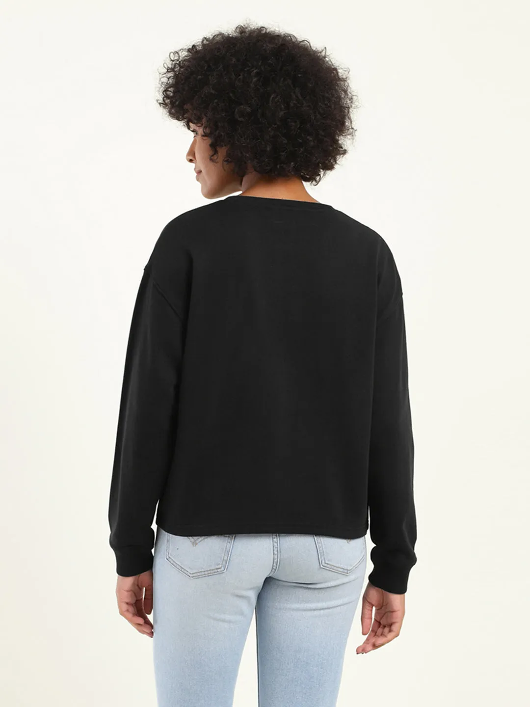 Women's Graphic Black Crew Neck Sweatshirt LEVI'S