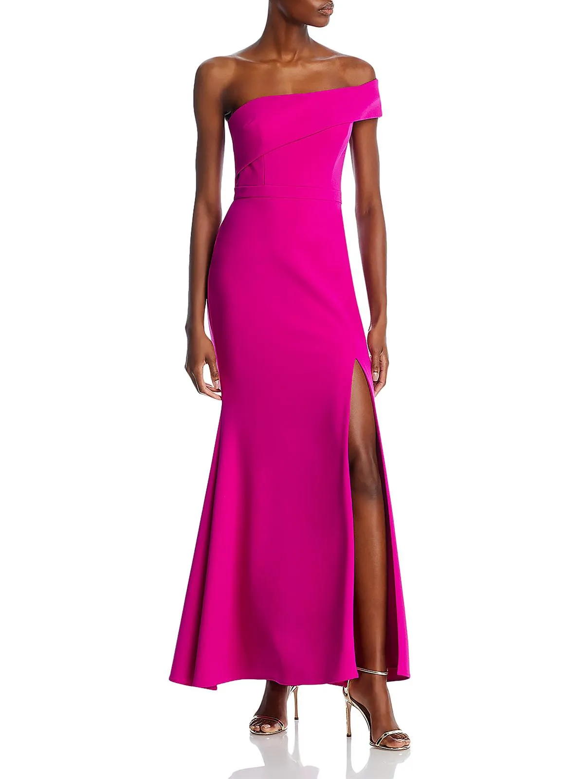 Womens Off-The-Shoulder Long Evening Dress
