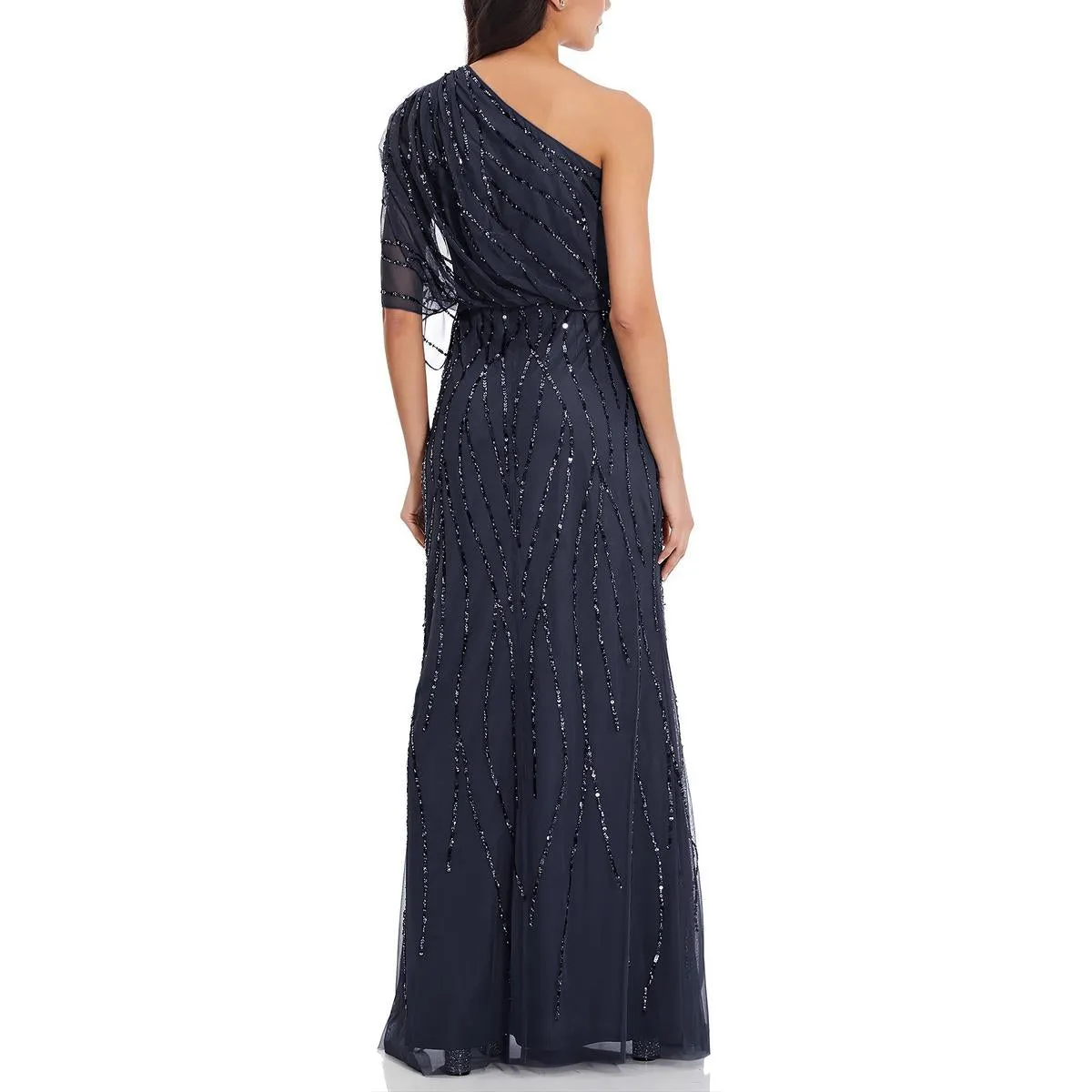 Womens Sequined Mesh Formal Dress