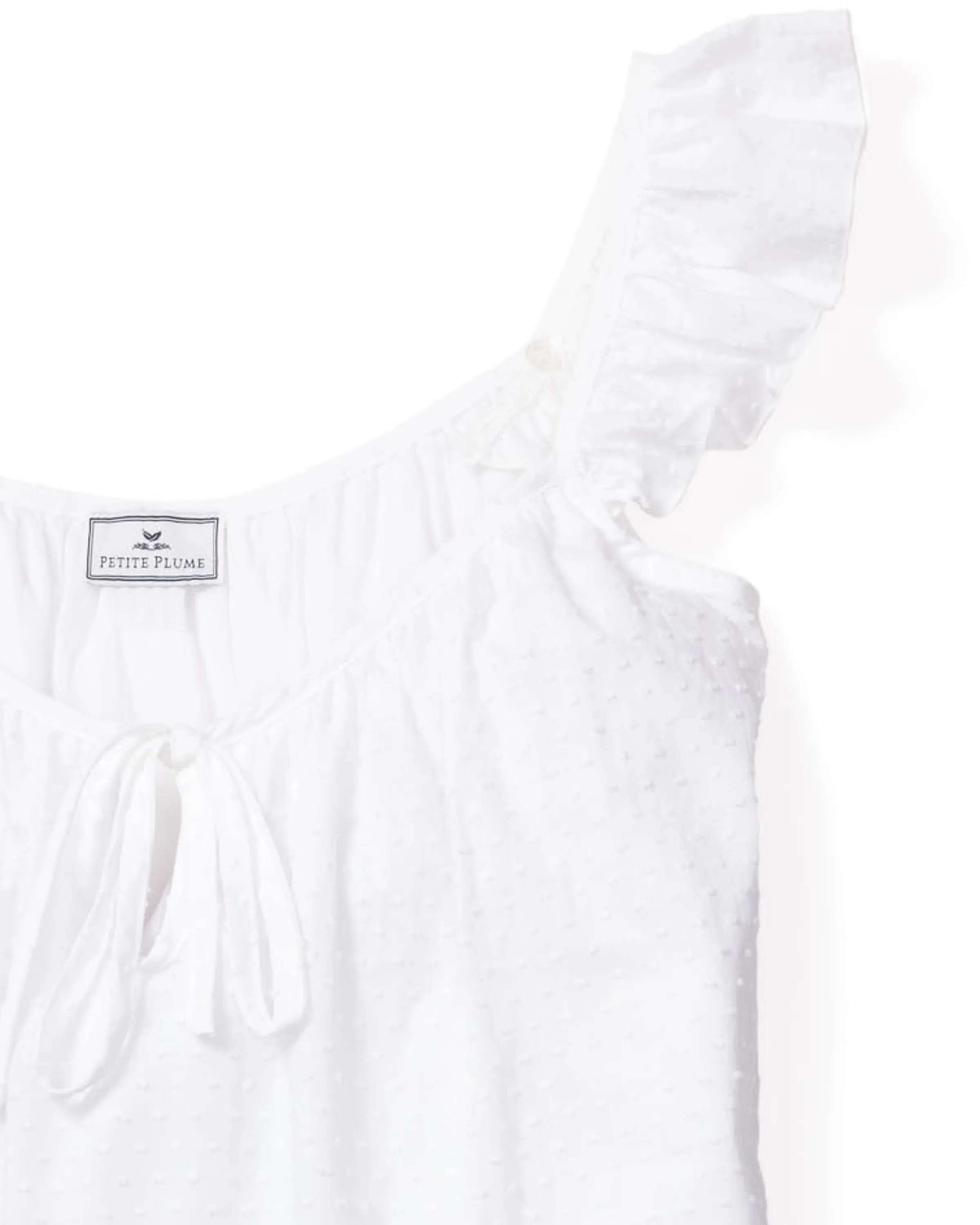 Women's Swiss Dots Celeste Short Set in White