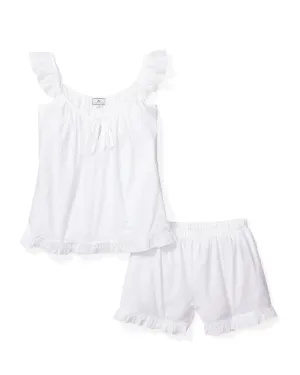 Women's Swiss Dots Celeste Short Set in White