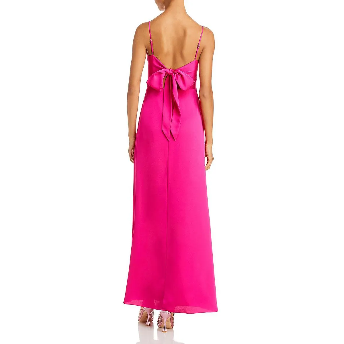 Womens Tie Back Split Hem Maxi Dress