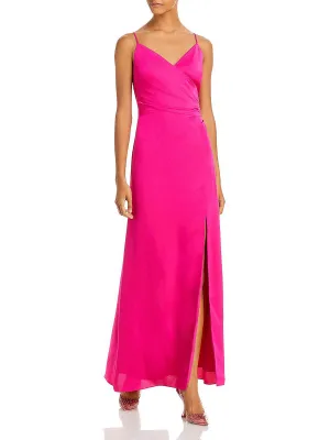 Womens Tie Back Split Hem Maxi Dress