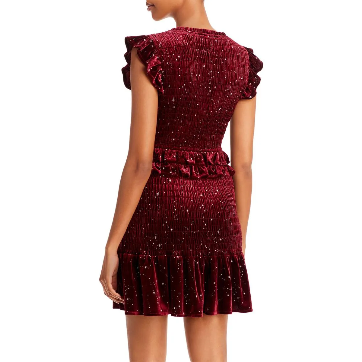 Womens Velvet Short Mini Dress