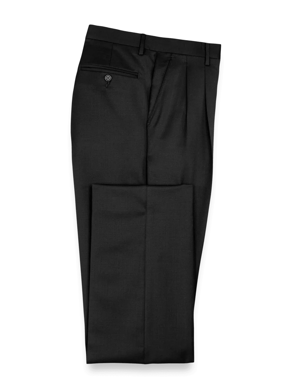 Wool Gabardine Pants - Black
