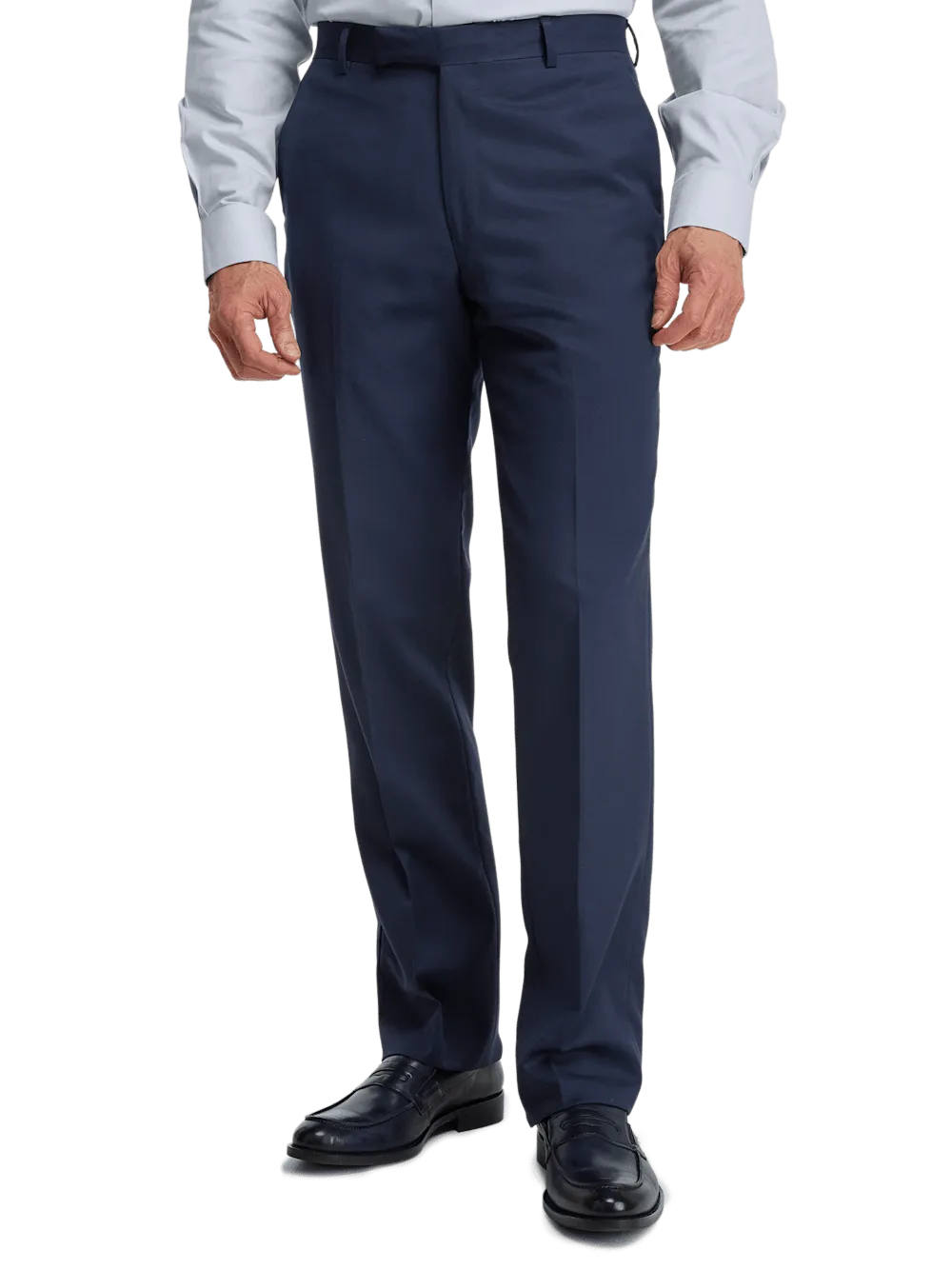 Wool Gabardine Pants - Bright Navy