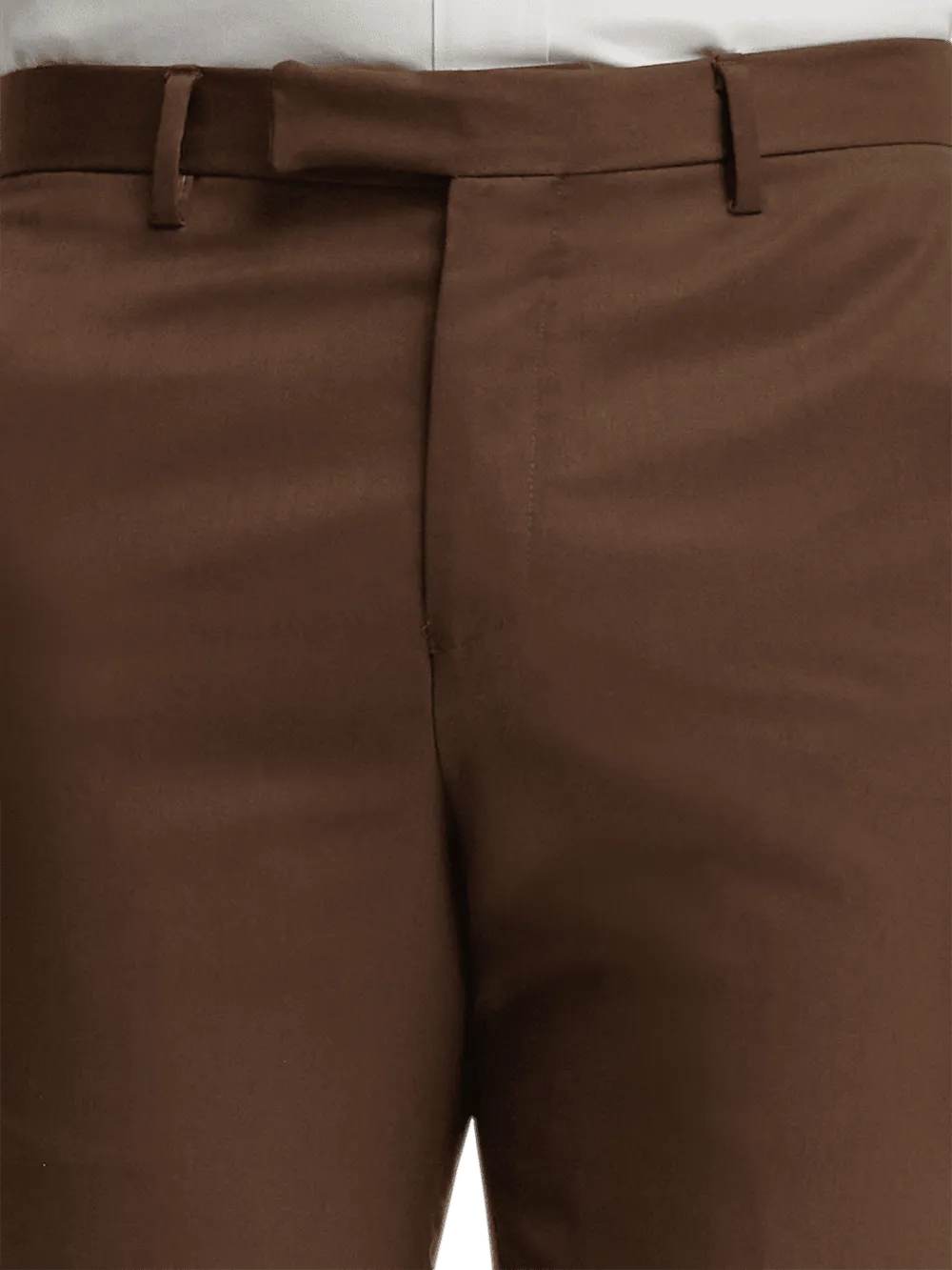 Wool Gabardine Pants - Brown