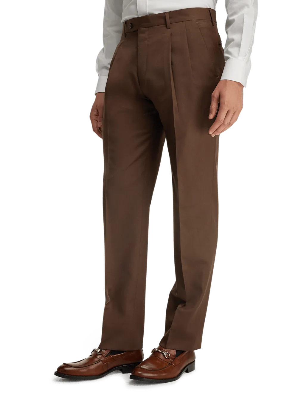 Wool Gabardine Pants - Brown