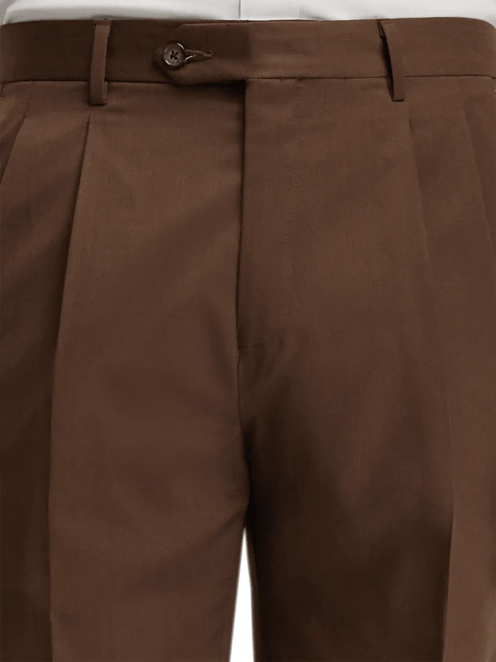 Wool Gabardine Pants - Brown