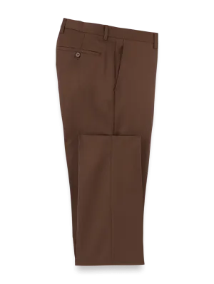 Wool Gabardine Pants - Brown