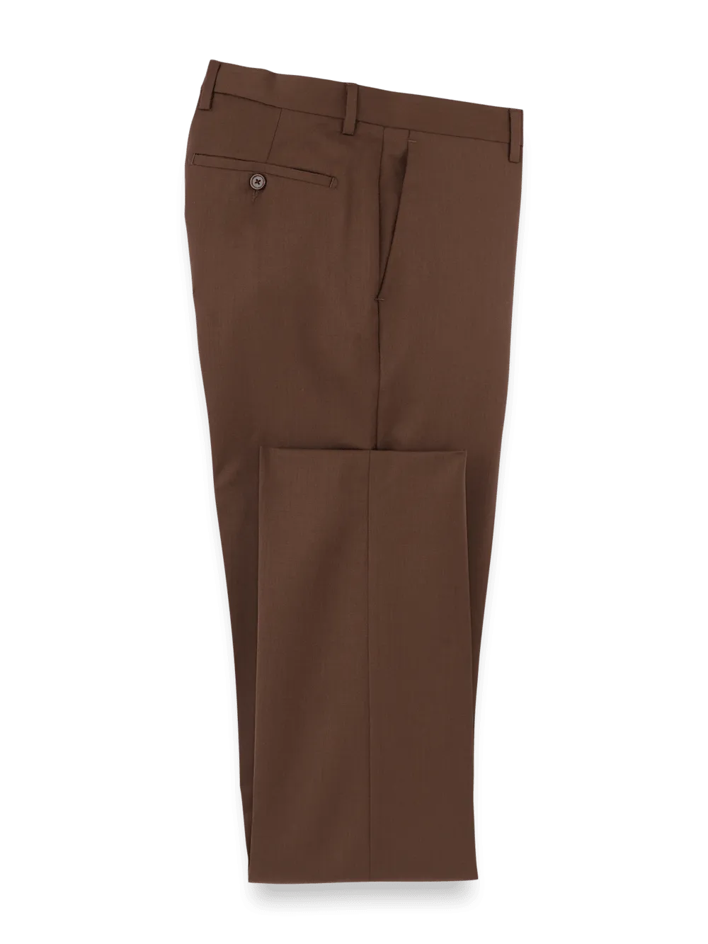 Wool Gabardine Pants - Brown
