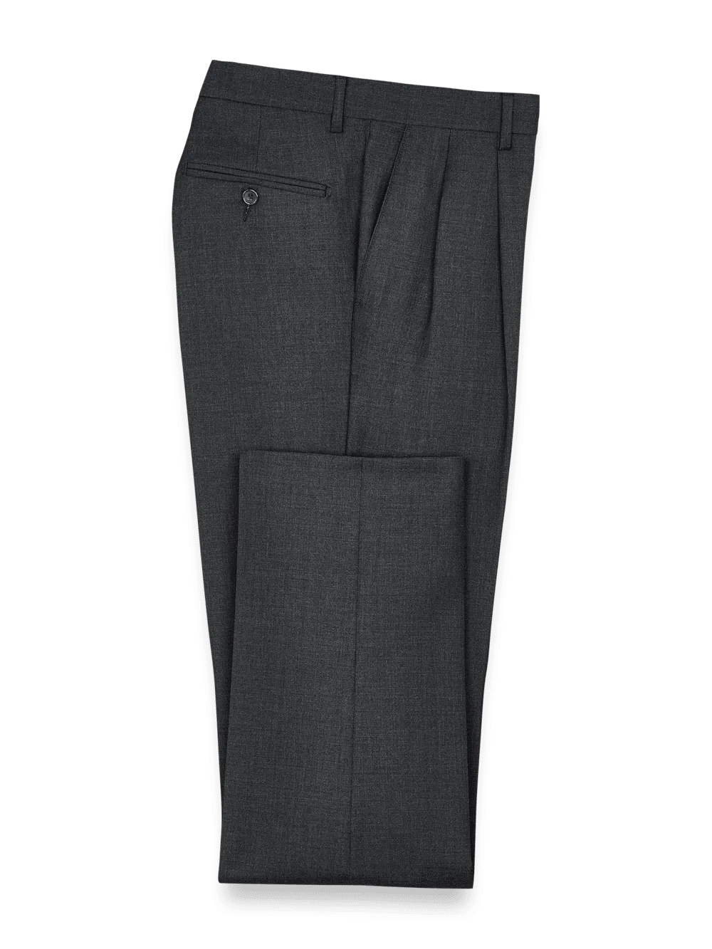 Wool Gabardine Pants - Charcoal