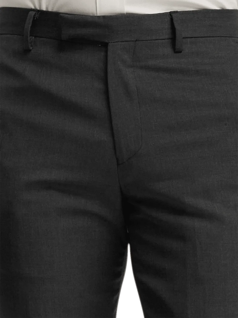 Wool Gabardine Pants - Charcoal