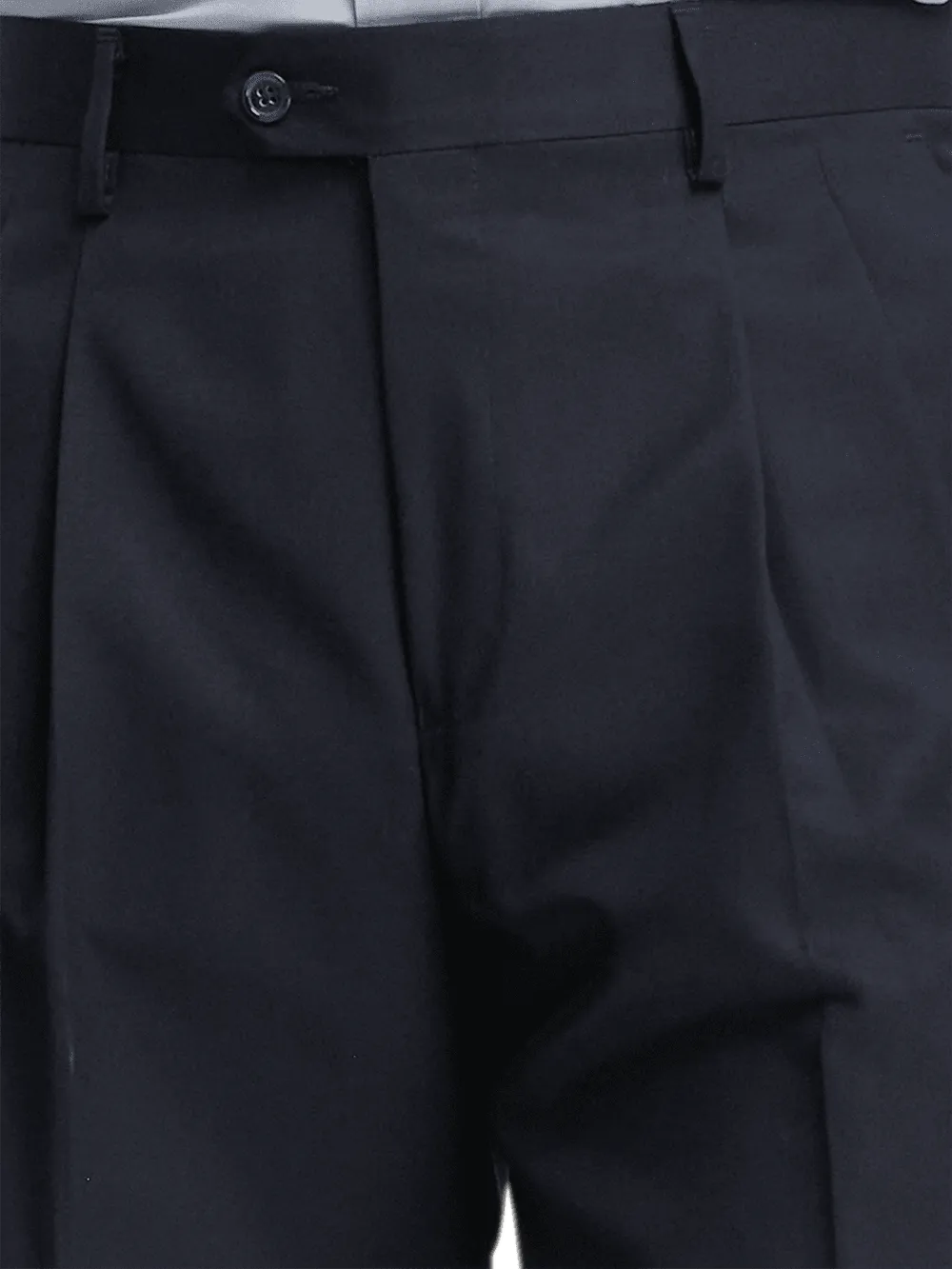 Wool Gabardine Pants - Dark Navy