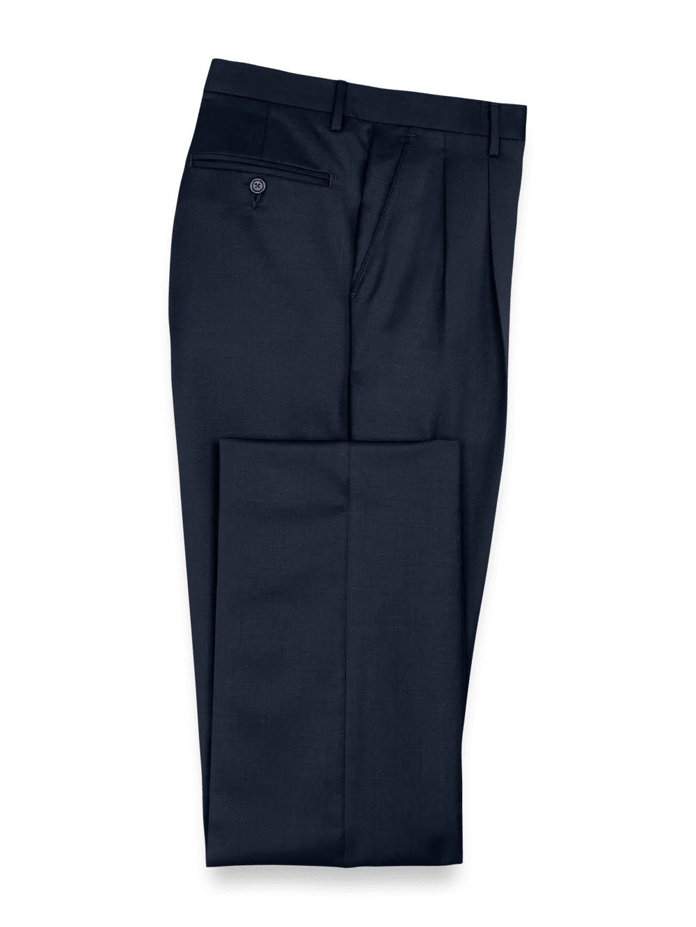 Wool Gabardine Pants - Dark Navy