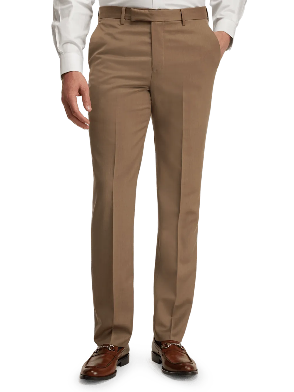 Wool Gabardine Pants - Light Brown